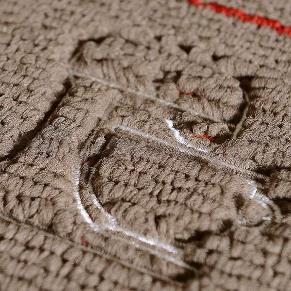 Tapete para Cozinha Bordado Brioche Castor 50 x 80 - Vizapi