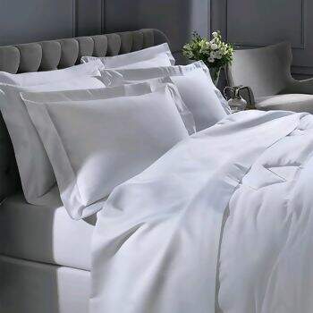 Jogo de Cama Percal 1000 Fios Branco Queen - Buettner