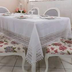 Toalha de Chá Imperial Bordada Lyon 85 x 85 cms - Argivai