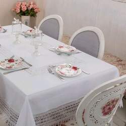 Toalha de Mesa Imperial Bordada Lyon 170 x 320 cms - Argivai