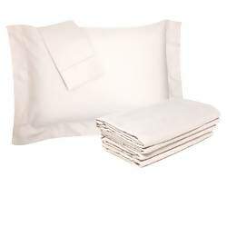 Jogo de Cama 300 Fios Damask Stripes Bege Casal 4pç - Buddemeyer