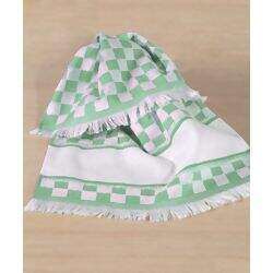 Pano de Copa Felpudo Xadrez para bordar Verona 41 x 60 cms - Dohler