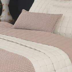 Kit Coordenado Diana Rosê / Palha 5 Peças Queen – Lavive