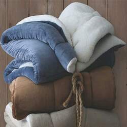 Coberdrom Flannel Liso com Sherpa 245 x 220 cm - Naturalle Fashion