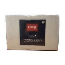 Jogo de Cama 100% Algodão Branco King 4pc - Premium Plus