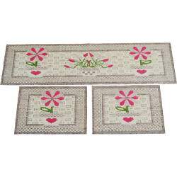 Jogo de Cozinha Sisal Look Margarida 3 Peças - Rayza Tapetes